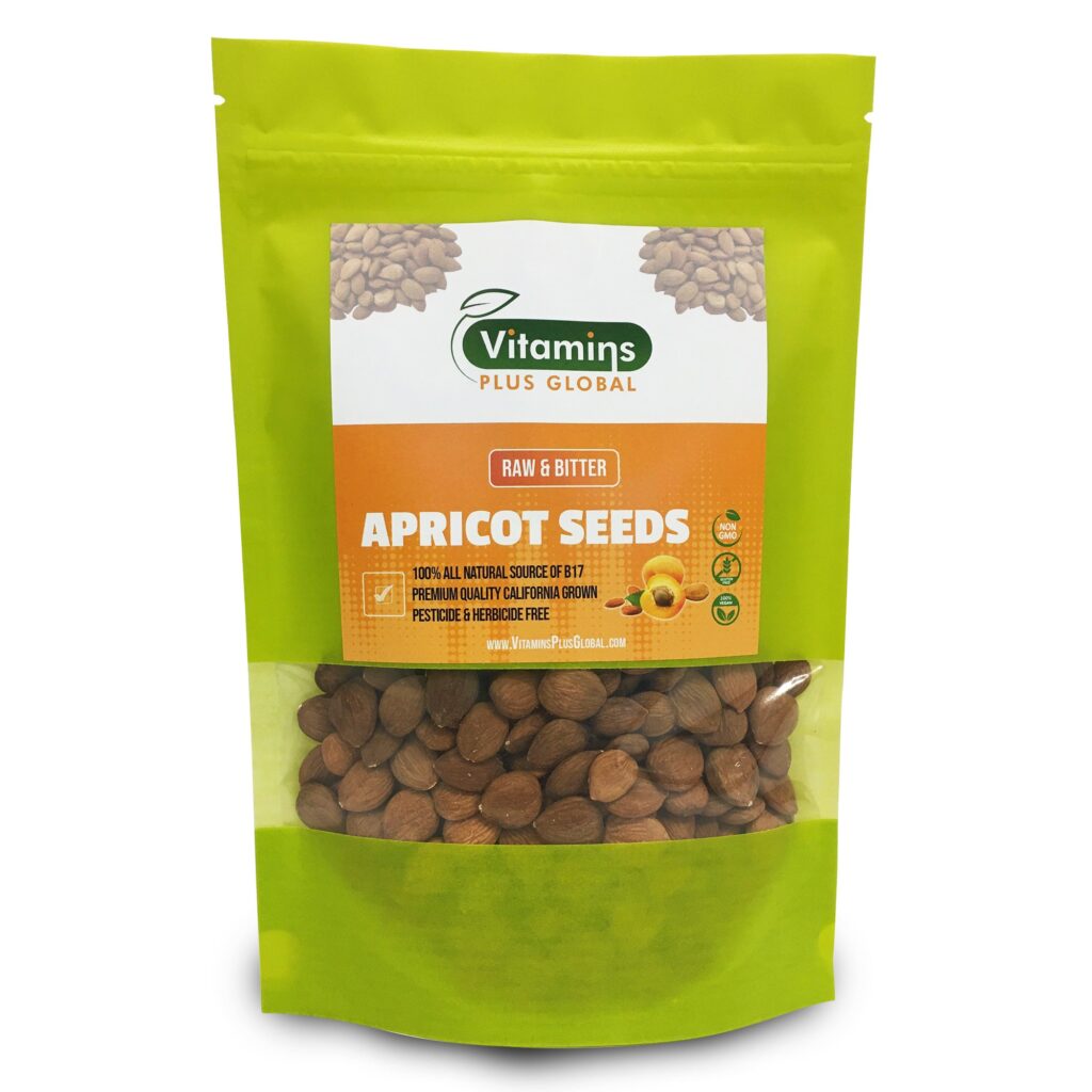 Bitter Apricot Seeds / Kernels, Natural Source of Vitamin B17, Large and Raw, Vegan, Non GMO, California Grown, Pesticide & Herbicide Free, In a Recyclable Stay Fresh Resealable Pouch 1lb